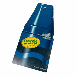 Crayola Crayon Bright Memo Pad Die Cut by Plymouth Colored Pages Vintage 1993